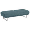 HOCKER Webstoff Blau  - Blau, Design, Textil/Metall (160/44/60cm) - Dieter Knoll