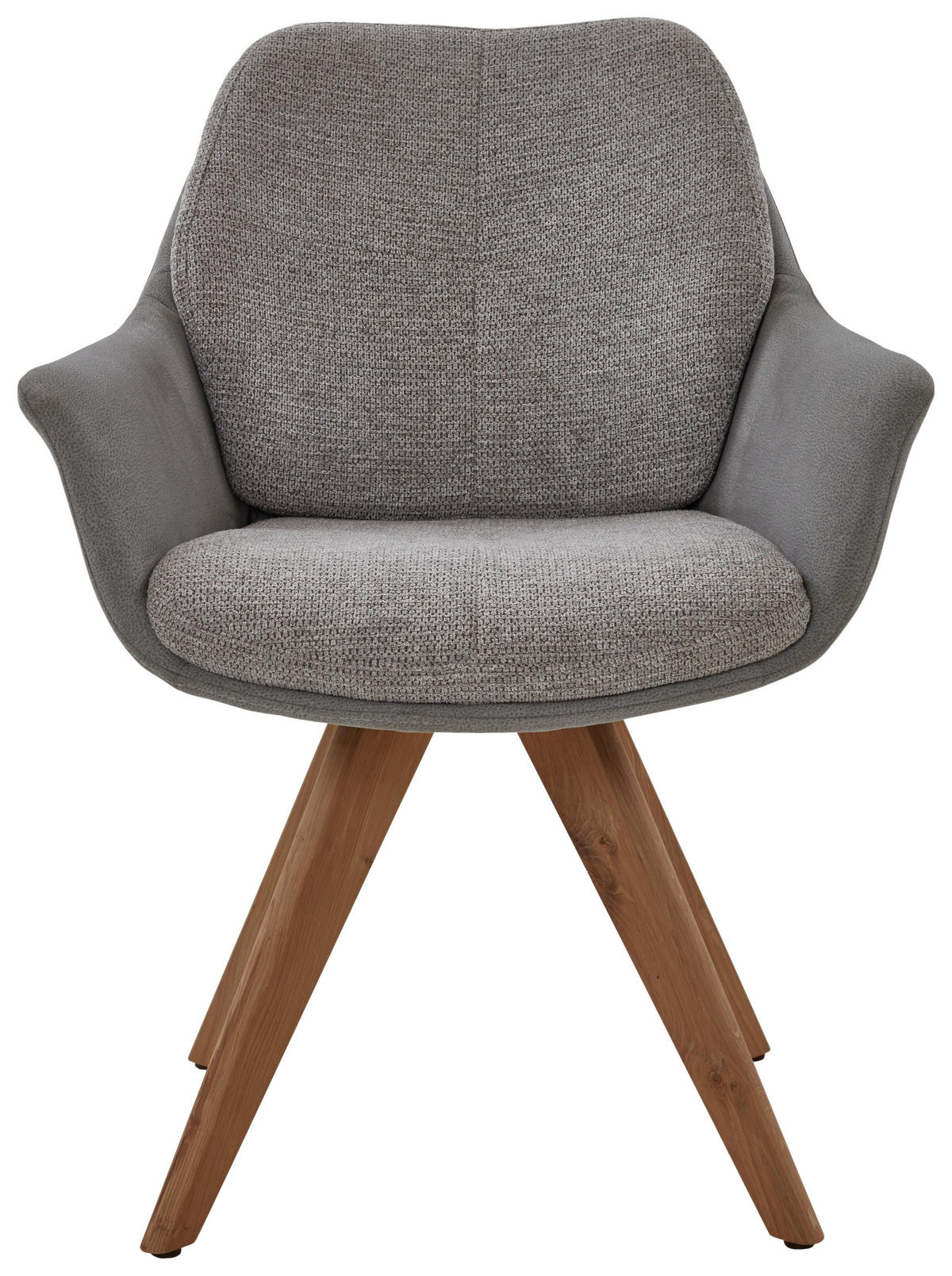 ARMLEHNSTUHL  in Webstoff, Mikrofaser  - Platinfarben/Wildeiche, Design, Holz/Textil (62/83,5/65cm) - Valnatura