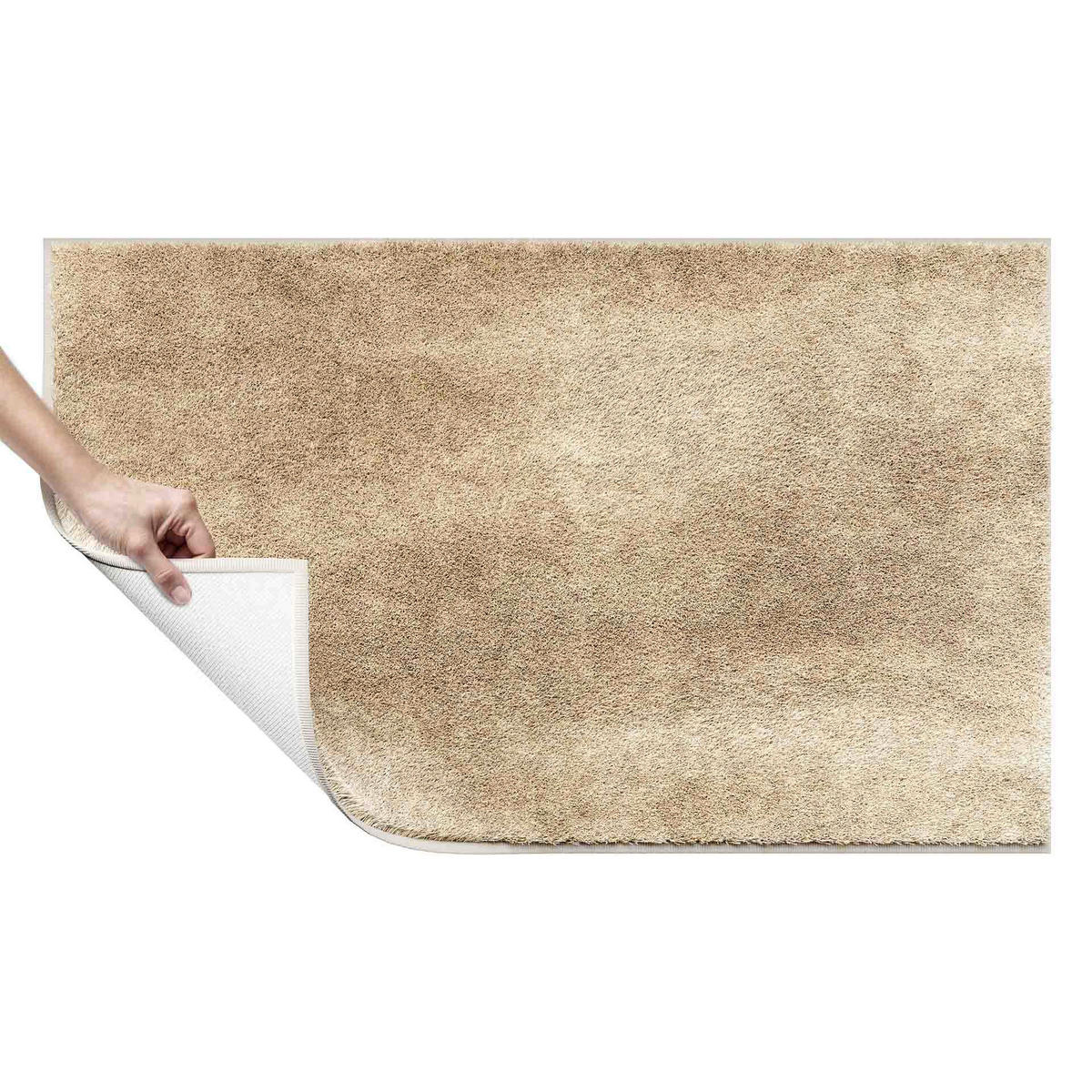 BADEMATTE Beige 60/100 cm  - Beige, Basics, Kunststoff/Textil (60/100cm) - Grund