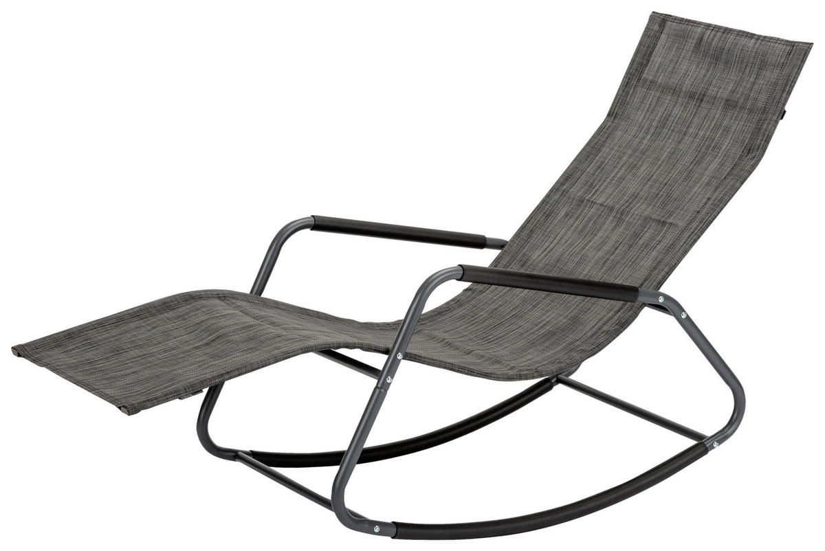 HOUPACÍ LEHÁTKO, antracitová - antracitová, Basics, kov/textil (57/81/143cm) - Acamp