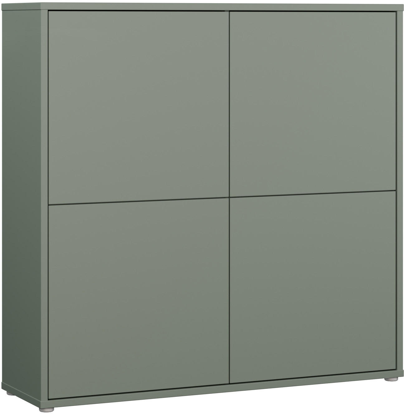 Carryhome VYSOKÁ KOMODA, šalvějově zelená, 124,5/121,5/34,9 cm
