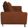 BIGSOFA  in Cord Kupferfarben  - Schwarz/Kupferfarben, KONVENTIONELL, Textil/Metall (246/100/116cm) - Carryhome