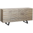 SIDEBOARD 160/75/42 cm  in Eichefarben  - Eichefarben/Schwarz, LIFESTYLE, Holzwerkstoff/Metall (160/75/42cm) - Carryhome