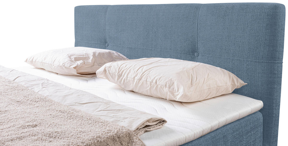 BOXBETT 180/200 cm  in Blau  - Blau/Schwarz, MODERN, Holz/Kunststoff (180/200cm) - MID.YOU