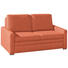 SCHLAFSOFA Webstoff Orange - Chromfarben/Orange, KONVENTIONELL, Textil/Metall (153/83/90cm) - NOVEL