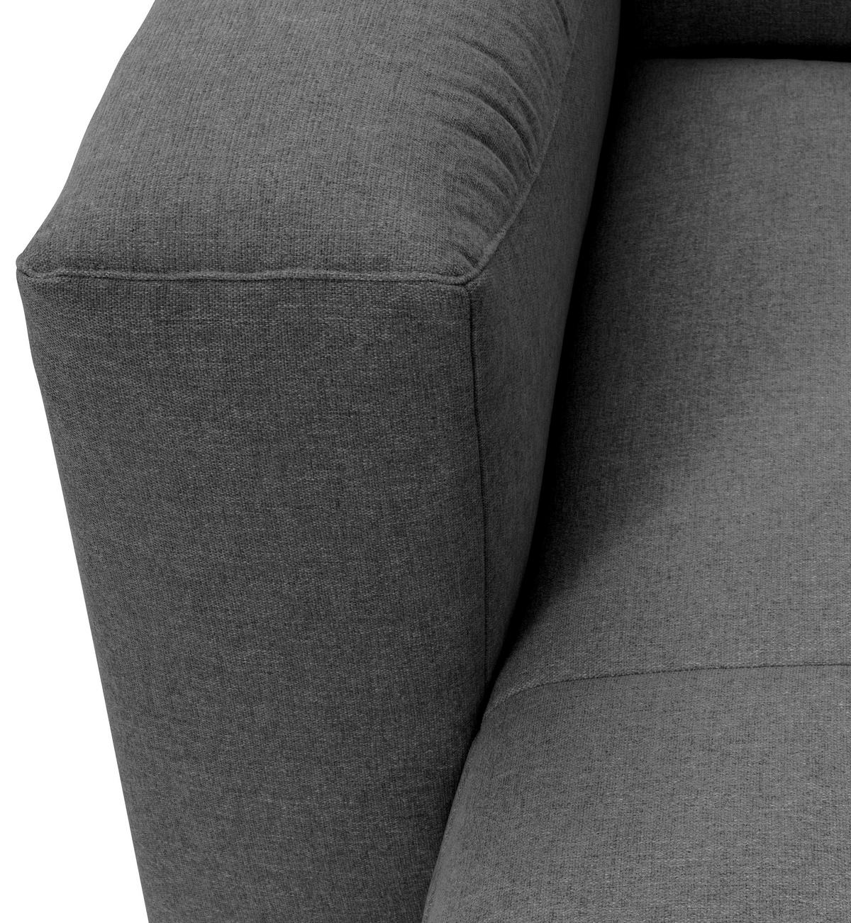 WOHNLANDSCHAFT Anthrazit Flachgewebe  - Anthrazit, Design, Kunststoff/Textil (235/350/250cm) - Max Winzer