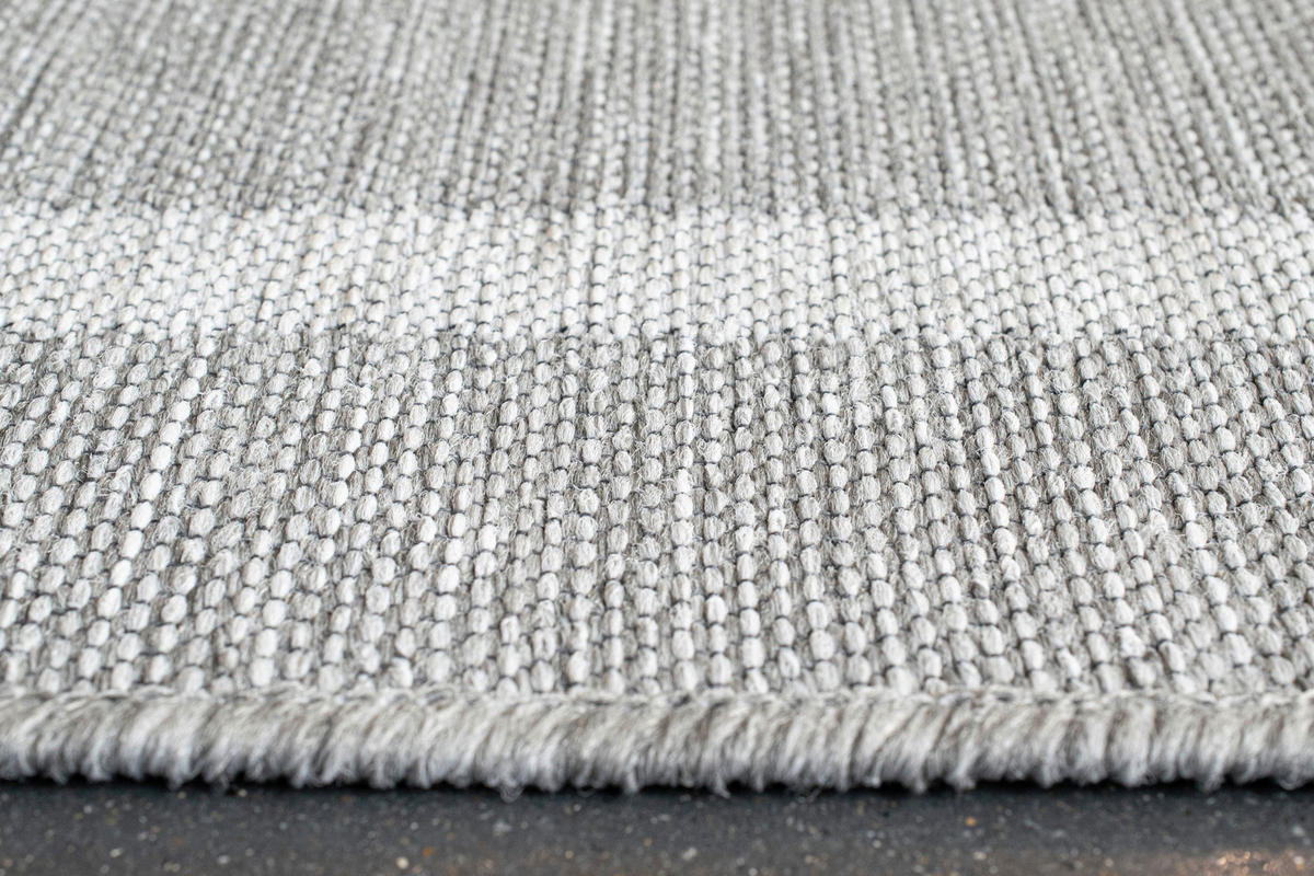 OUTDOORTEPPICH 80/150 cm Amalfi Grau, Silberfarben, Hellgrau  - Silberfarben/Hellgrau, KONVENTIONELL, Textil (80/150cm) - Novel