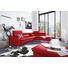 WOHNLANDSCHAFT Echtleder - Chromfarben/Rot, Design, Leder/Metall (286/231cm) - MUSTERRING
