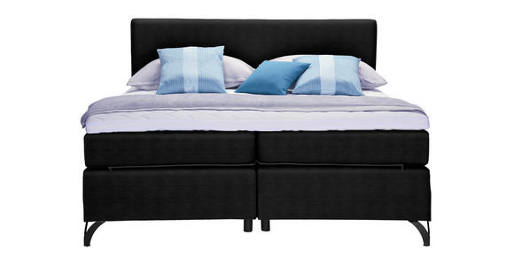 BOXSPRINGBETT 200/200 cm  in Schwarz  - Schwarz, KONVENTIONELL, Textil/Metall (200/200cm) - Esposa