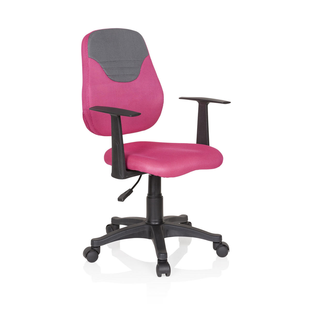 OTOČNÁ ŽIDLE PRO MLADÉ, šedá, pink - šedá/pink, Basics, plast (56/89-99/50cm) - MID.YOU