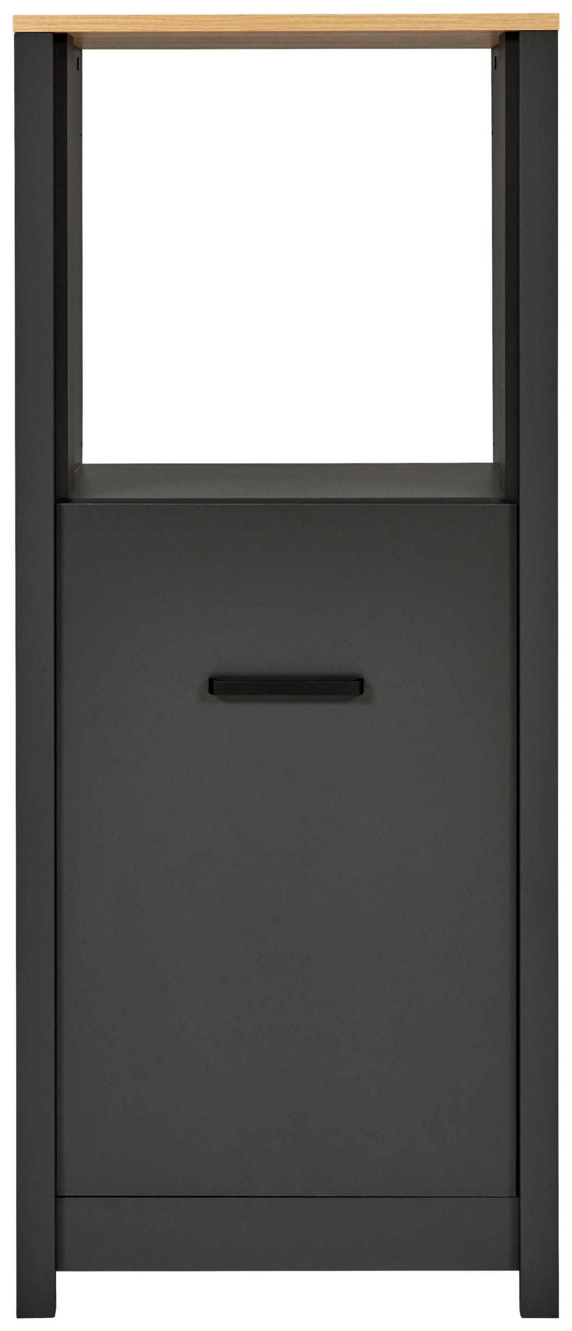 GERÄTEUMBAUSCHRANK 70/167/60 cm  in Anthrazit, Eiche Artisan  - Anthrazit/Schwarz, MODERN, Holzwerkstoff/Metall (70/167/60cm) - home24