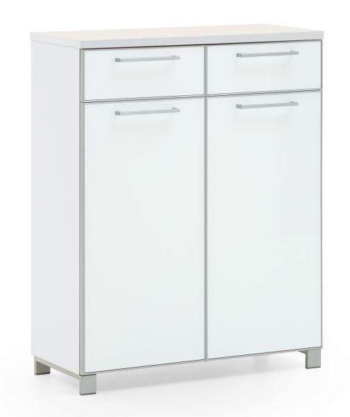 XXXLutz Schuhschrank Santina Weiß 84x108x37 cm
