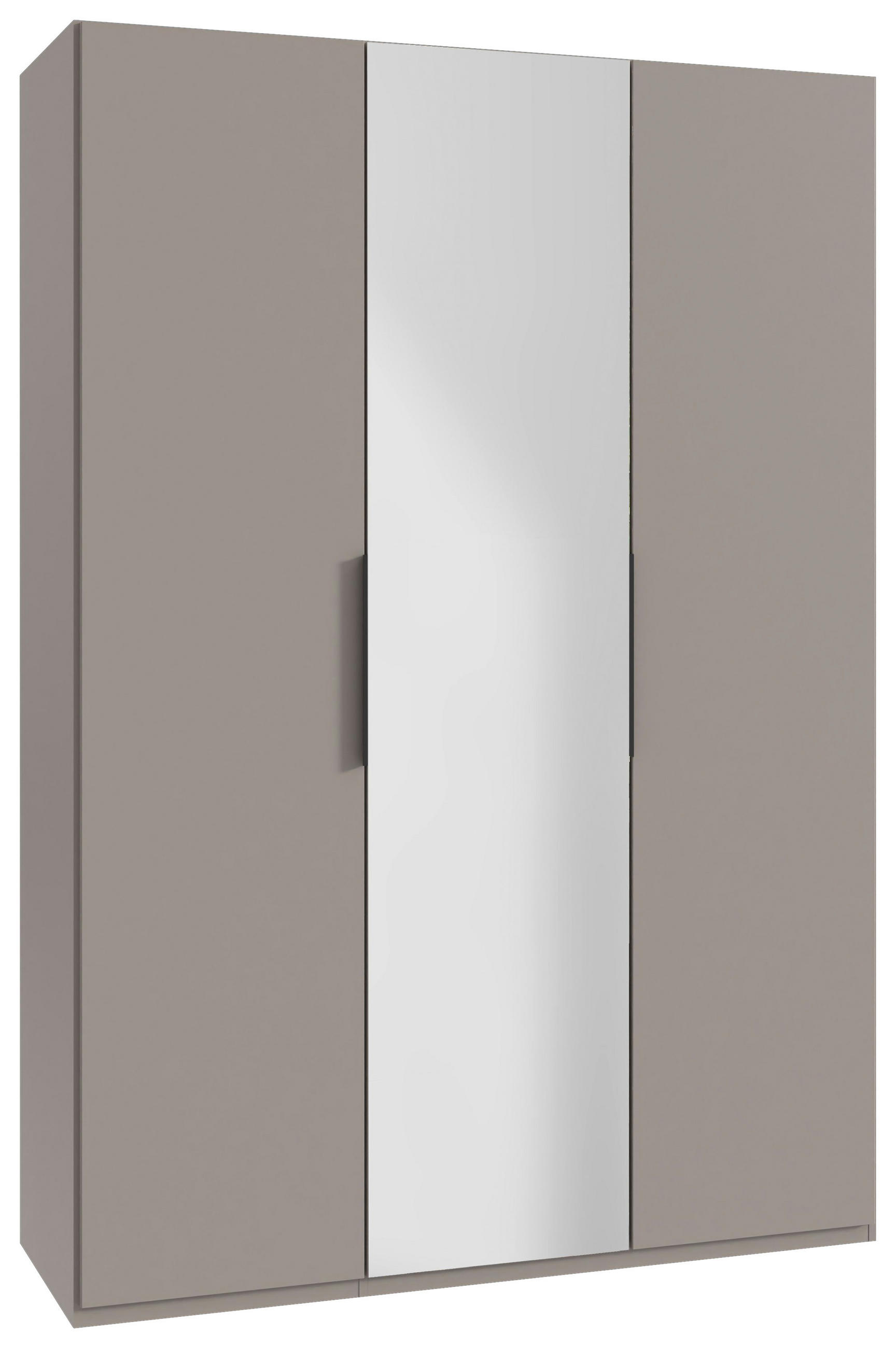 ORMAR SA KLASIČNIM VRATIMA sahara  150/216/58 cm  - sahara/crna, Moderno, staklo/metal (150/216/58cm) - MID.YOU