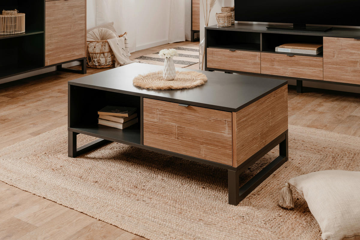COUCHTISCH in Holzwerkstoff 108/45/60 cm  - Hellbraun/Anthrazit, Design, Holzwerkstoff/Kunststoff (108/45/60cm) - MID.YOU