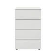 KOMMODE Primolar Garda, 50/79/41 cm, 4 Schublade(n)  - Schwarz/Weiß, Design, Holzwerkstoff/Kunststoff (50/79/41cm) - Xora