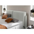 BOXSPRINGBETT 180/200 cm  in Hellgrau  - Hellgrau/Schwarz, Design, Textil/Metall (180/200cm) - Johann Jakob