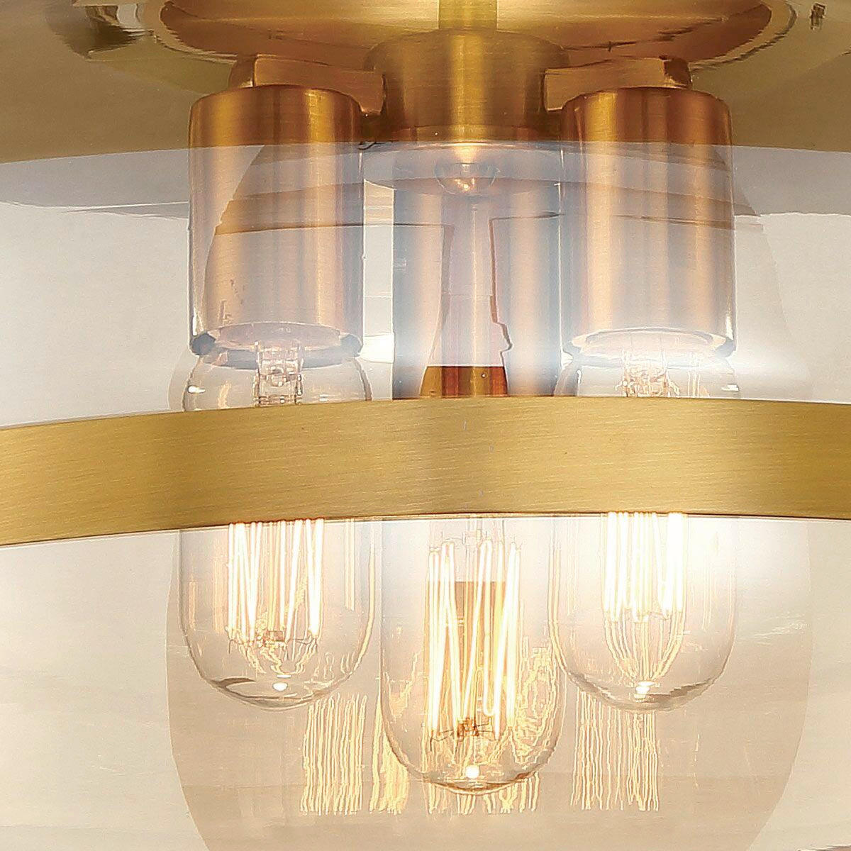 DECKENLEUCHTE  50/33,5 cm    - Messingfarben, Konventionell, Glas/Metall (50/33,5cm) - Elstead Lighting