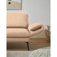 ECKSOFA  in Flachgewebe Lachsfarben  175-224/255-365 cm  - Schwarz/Lachsfarben, Design, Textil/Metall (175-224/255-365cm) - Dieter Knoll