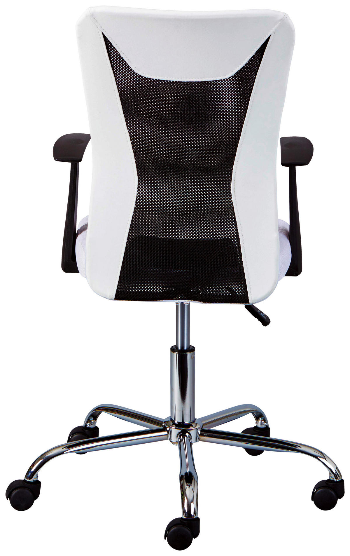 OTOČNÁ ŽIDLE PRO MLÁDEŽ, síť, černá, bílá - bílá/černá, Konvenční, kov/textil (55/85/55cm) - MID.YOU