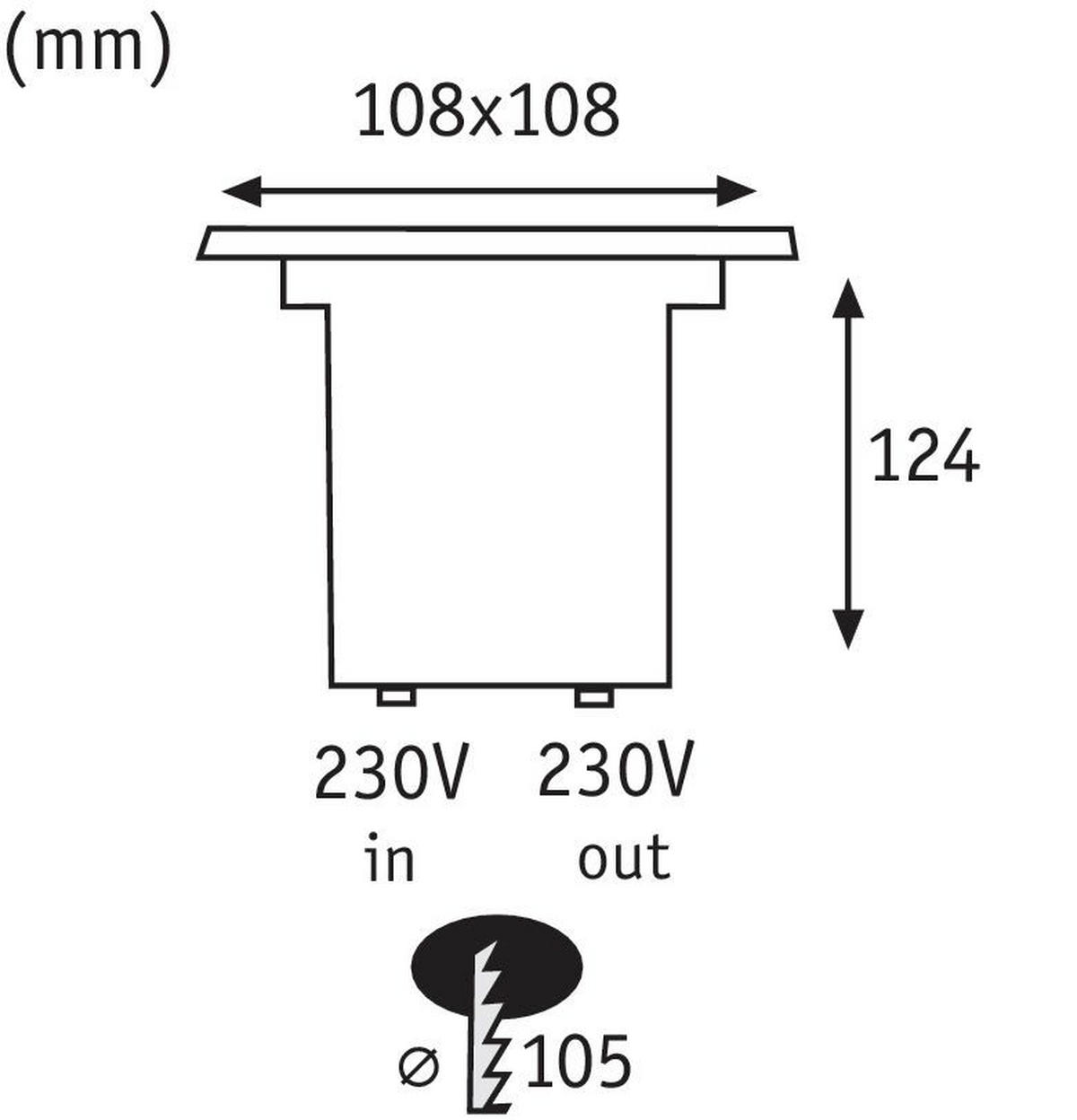 LED-AUßENLEUCHTE   - Edelstahlfarben, Basics, Metall (10,8/12,4/10,8cm) - Paulmann