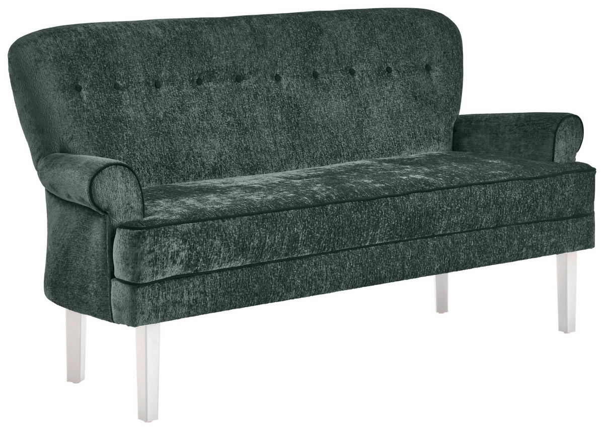 SITZBANK in Holz, Textil Grün  - Weiss/Grün, Lifestyle, Holz/Textil (180/91/75cm) - Valdera