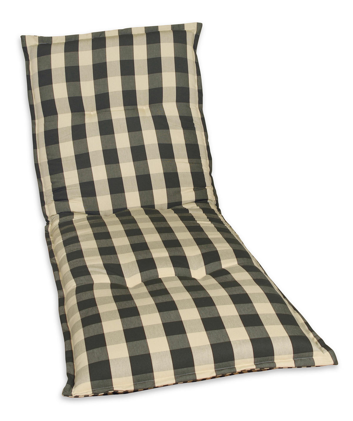 LIEGENAUFLAGE Karo  - Beige/Grau, Basics, Textil (63/9/190cm)