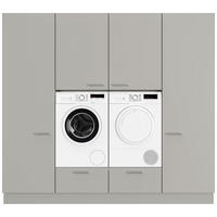 HAUSWIRTSCHAFTSRAUM 240/216,6/58,2 cm  in Grau  - Grau, MODERN, Holzwerkstoff (240/216,6/58,2cm) - Nobilia