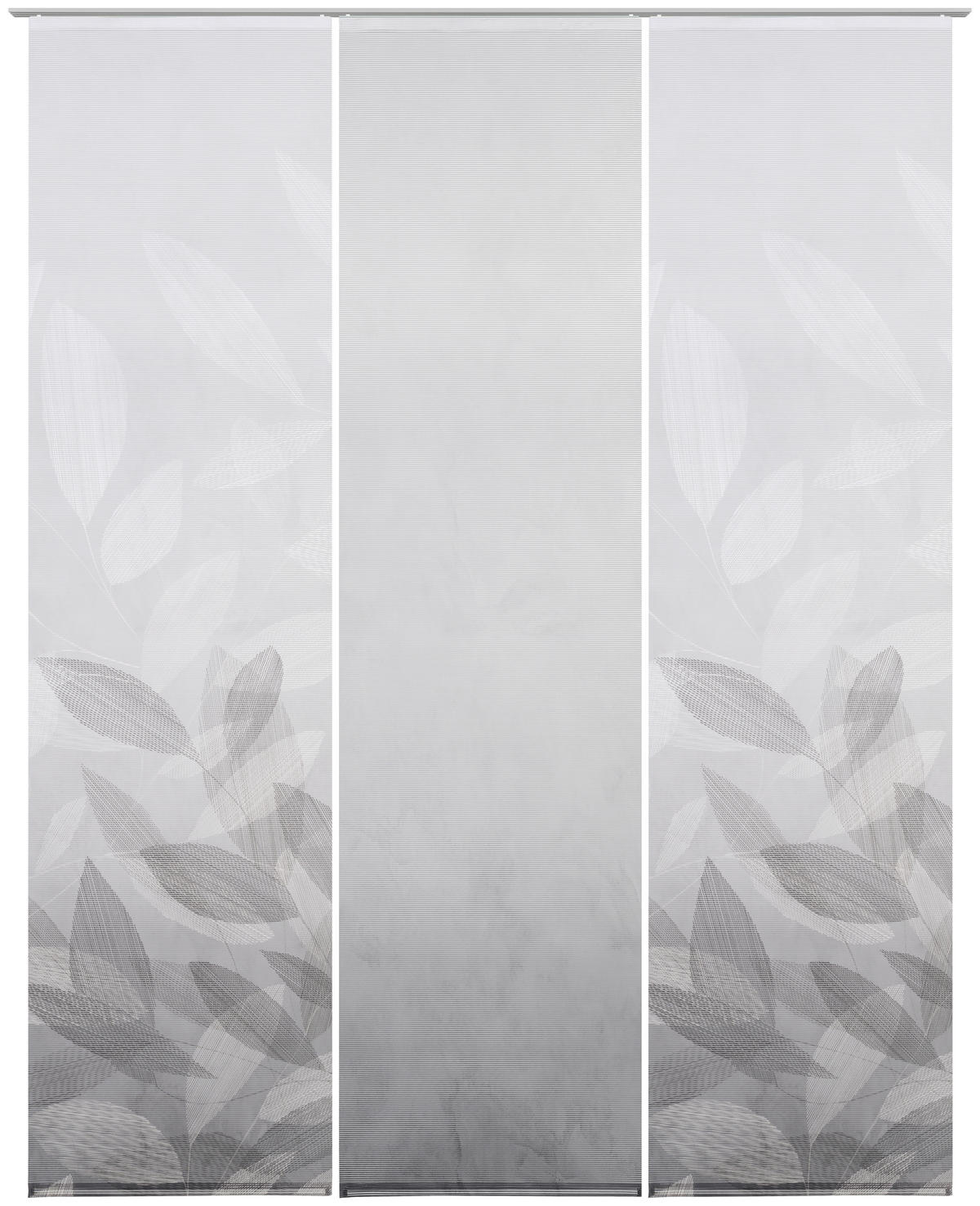 FLÄCHENVORHANG  3 Stück  halbtransparent   60/245 cm  - Grau, Natur, Textil (60/245cm) - Novel