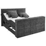 BOXSPRINGBETT 180/200 cm  in Anthrazit  - Anthrazit, KONVENTIONELL, Textil (180/200cm) - Carryhome