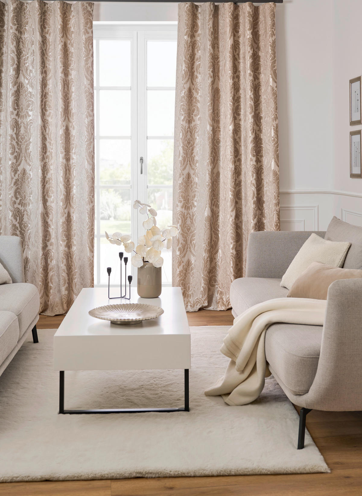FERTIGVORHANG blickdicht  - Seidengrau, Trend, Textil (140/260cm) - Dieter Knoll