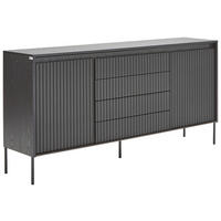 SIDEBOARD svart  166/82/40 cm  - svart, Trend, metall/trämaterial (166/82/40cm) - Carryhome