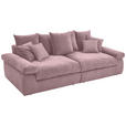 BIGSOFA Feincord Rosa  - Schwarz/Rosa, Design, Kunststoff/Textil (260/90/140cm) - Carryhome