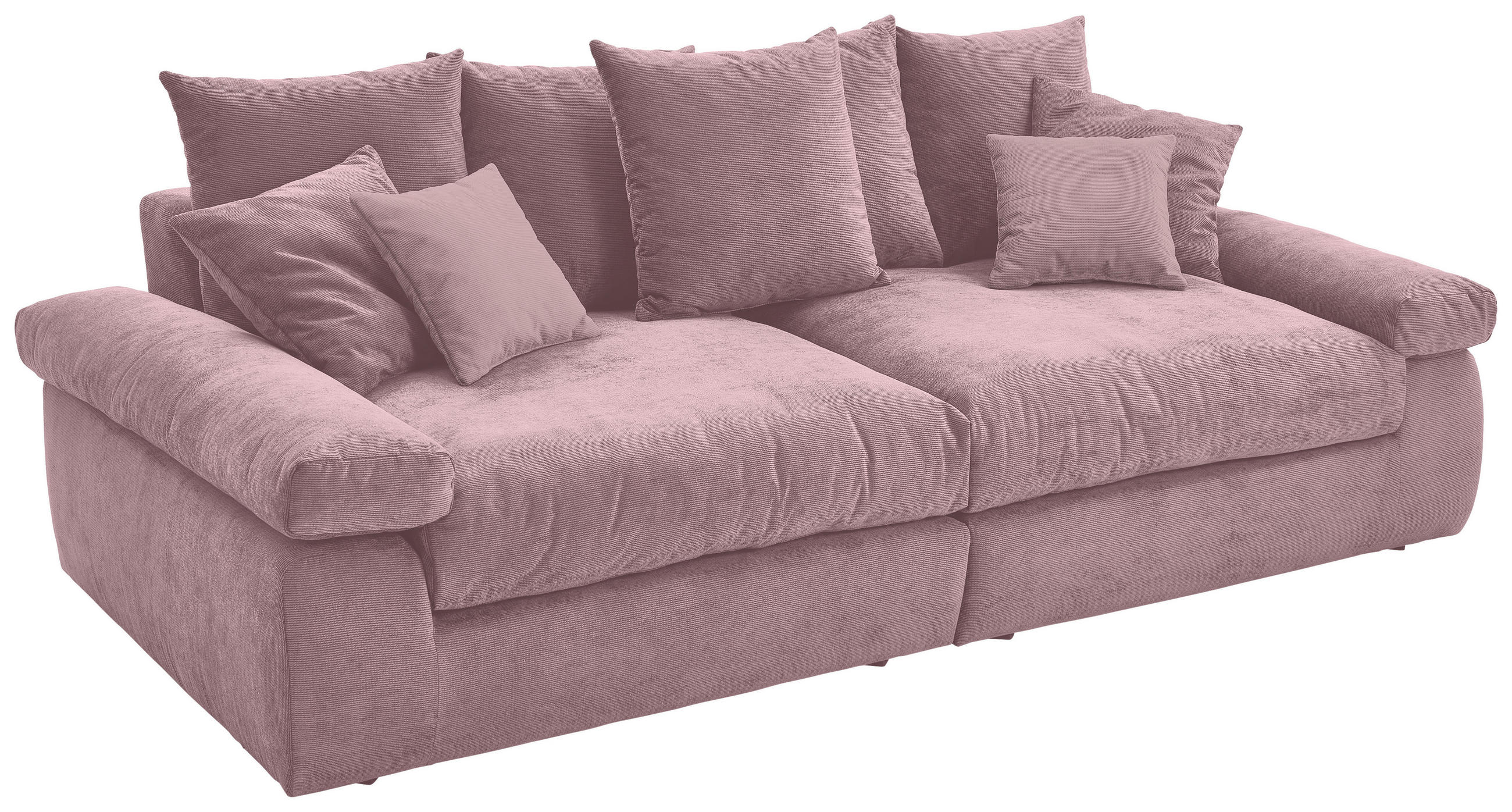BIGSOFA Feincord Rosa  - Schwarz/Rosa, Design, Kunststoff/Textil (260/90/140cm) - Carryhome