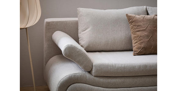 SCHLAFSOFA Jacquard Beige  - Chromfarben/Beige, Design, Textil (200/78/90cm) - Venda