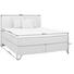 BOXSPRINGBETT 180/210 cm INKL. Matratze - Beige/Alufarben, KONVENTIONELL, Textil/Metall (180/210cm) - JENSEN