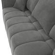 SCHLAFSOFA Plüsch Grau  inkl. Zierkissen, Rückenkissen, Bettkasten, Schlaffunktion, Rücken echt, Liegefläche im Originalstoff  - Schwarz/Grau, KONVENTIONELL, Kunststoff/Textil (200/73/105cm) - Carryhome