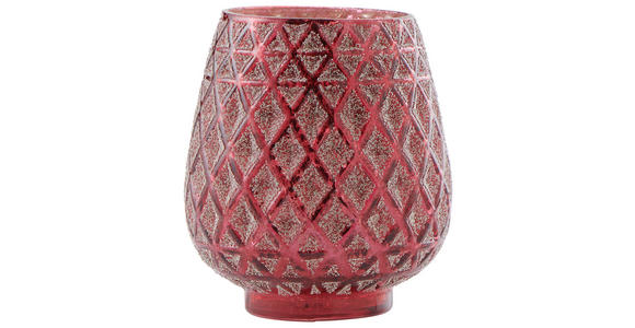 Windlicht Balthild - Beere, KONVENTIONELL, Glas (13,5/15cm) - Ombra