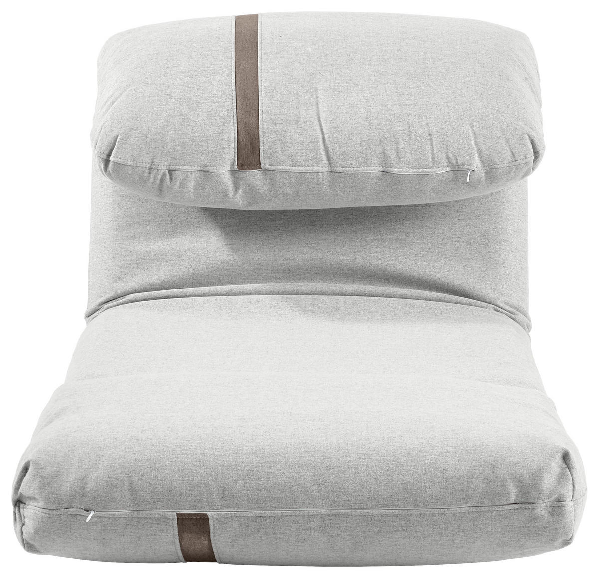 SCHLAFSESSEL Webstoff Weiß    - Hellbraun/Weiß, MODERN, Textil (78/58/82cm) - Livetastic