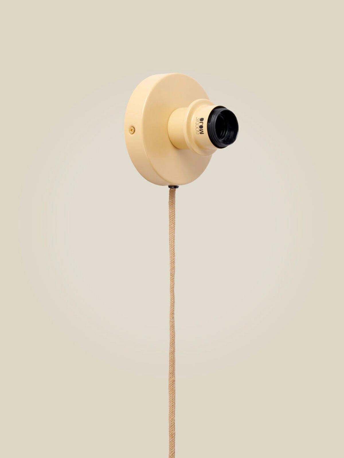 WANDLEUCHTE Good & Mojo 60/60 cm  - Hellbraun/Schwarz, Trend, Textil (60/60cm) - Good & Mojo