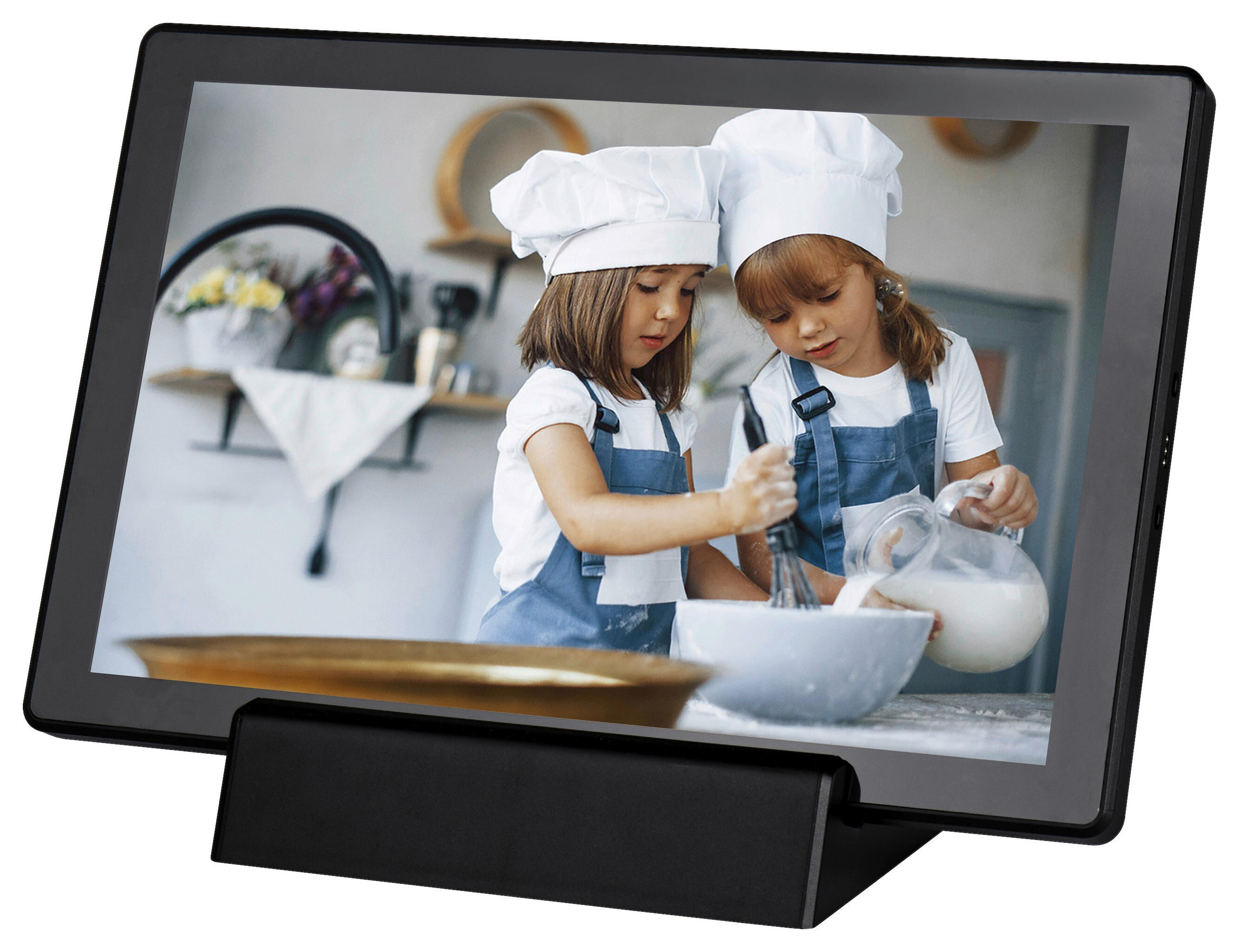 DIGITALER BILDERRAHMEN - Schwarz, Design, Kunststoff (24,5/16,3/1,2cm) - DENVER