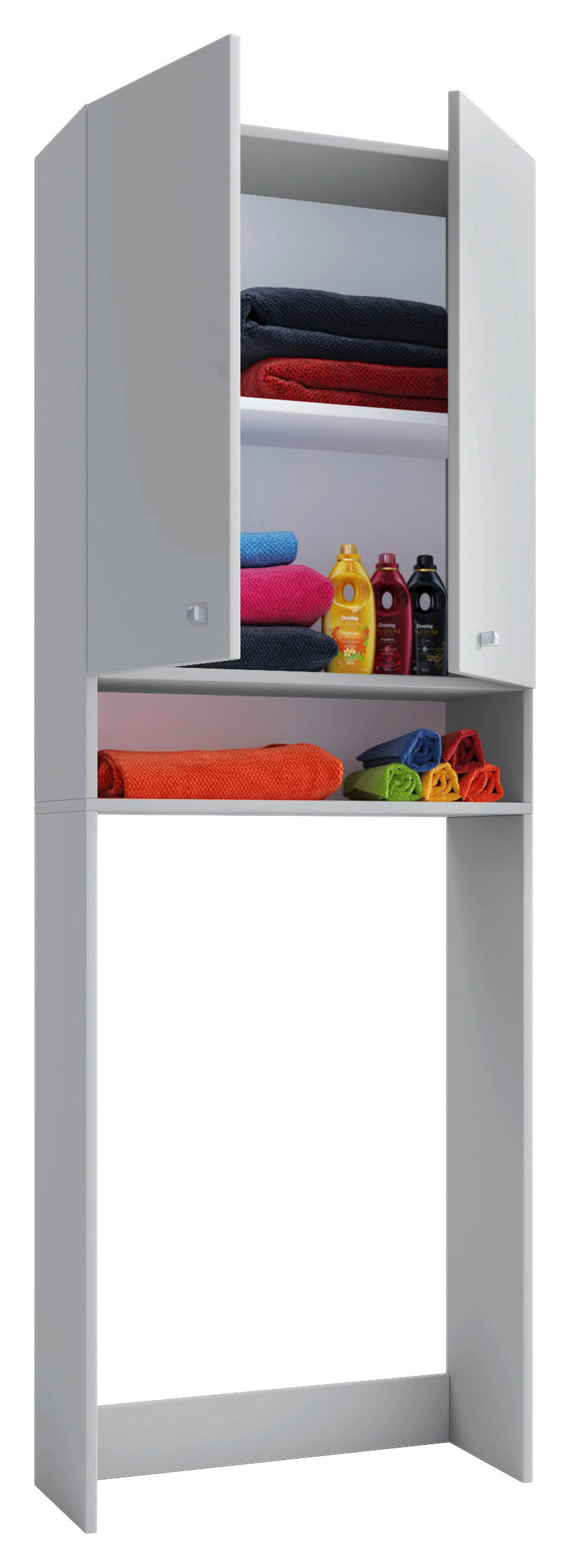 WASCHMASCHINENSCHRANK 64,2/182/27 cm  in Grau  - Grau, Basics, Holzwerkstoff/Kunststoff (64,2/182/27cm) - MID.YOU