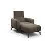 SESSELSET in Chenille Braun  - Schwarz/Braun, Design, Textil/Metall (110/85/86-94cm) - SENSOO