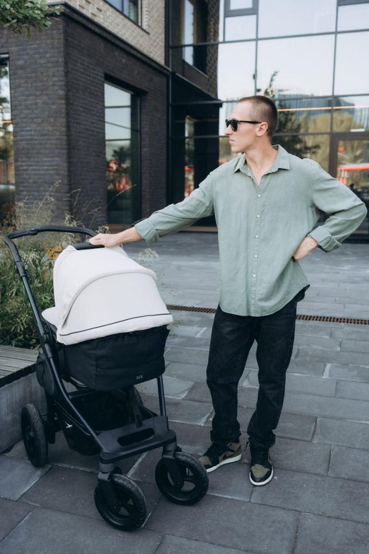 KOMBIKINDERWAGEN    - Anthrazit, Basics, Metall (57/110/108cm) - TFK