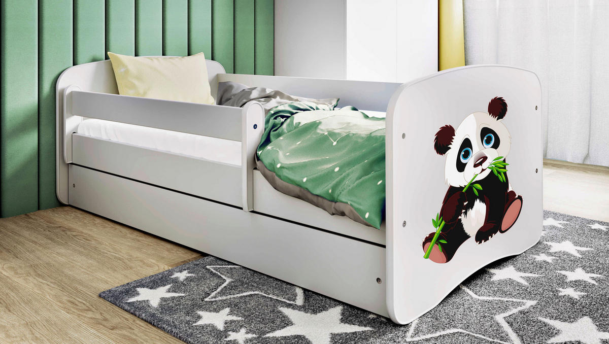 KINDER-/JUNIORBETT 80/160 cm  in Weiß  - Birkefarben/Weiß, MODERN, Holz/Holzwerkstoff (80/160cm) - MID.YOU