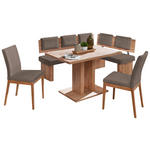 ECKBANKGRUPPE in Textil, Holzwerkstoff Braun, Eichefarben  - Eichefarben/Braun, KONVENTIONELL, Holzwerkstoff/Textil - Cantus