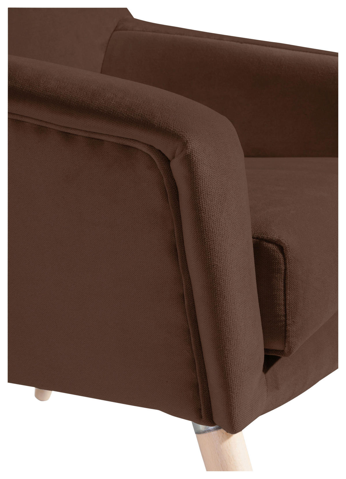 SESSEL Samt, Velours Braun, Buchefarben    - Buchefarben/Braun, Design, Holz/Textil (67/81/71cm) - Max Winzer
