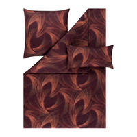 BETTWÄSCHE Atelier Makosatin 155/220 cm  - Rot, Design, Textil (155/220cm) - Estella