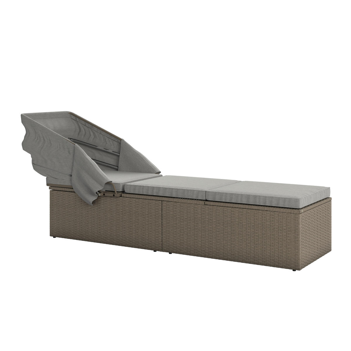 OPALOVACÍ LÉHATKO plast, kov - šedá, Moderní, kov/plast (195/60/33/145cm) - Ambia Garden