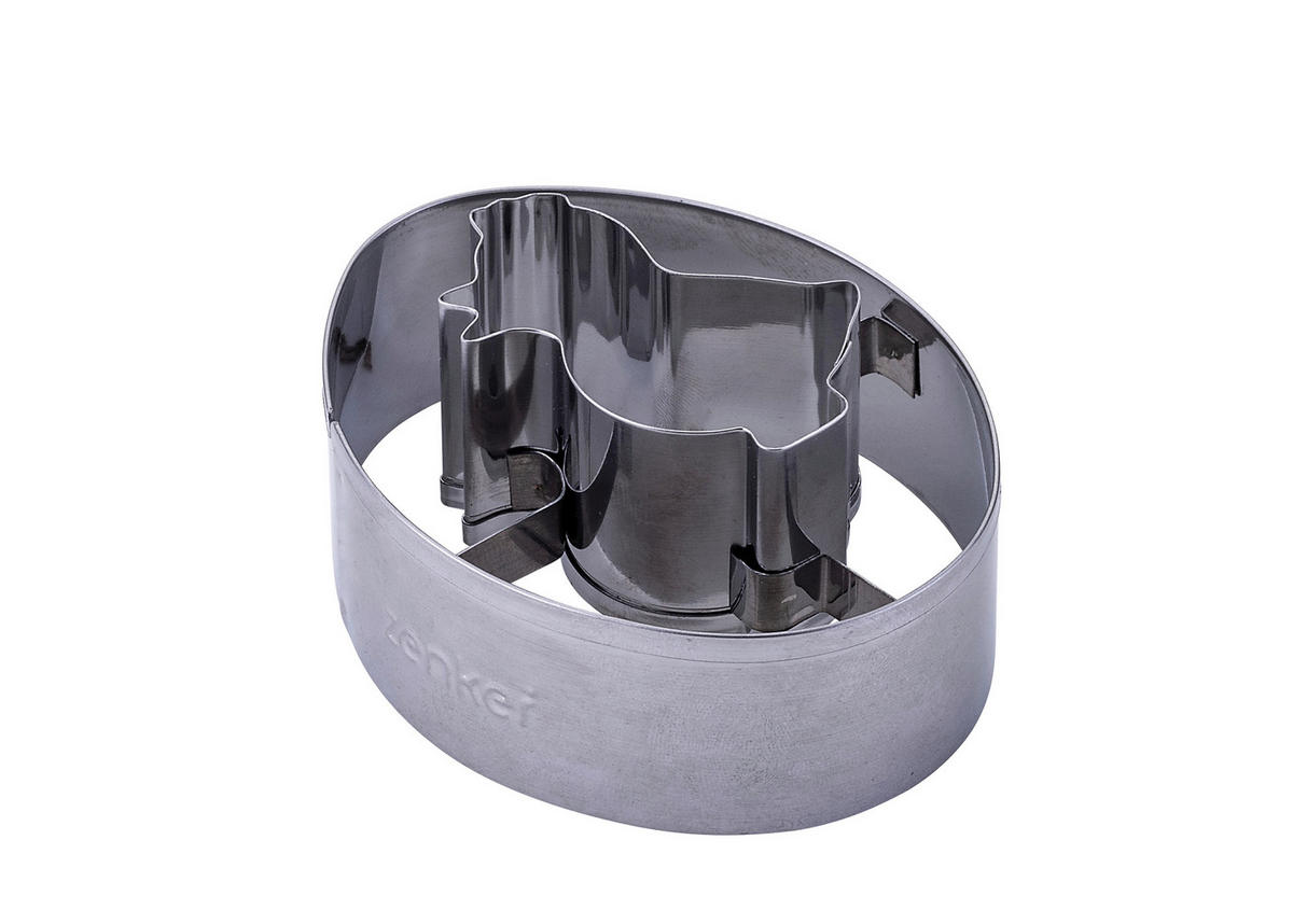 VYKRAJO. NA LINECKÉ CUKROVÍ - barvy stříbra, Basics, kov (5,5/3,6/7,2cm)