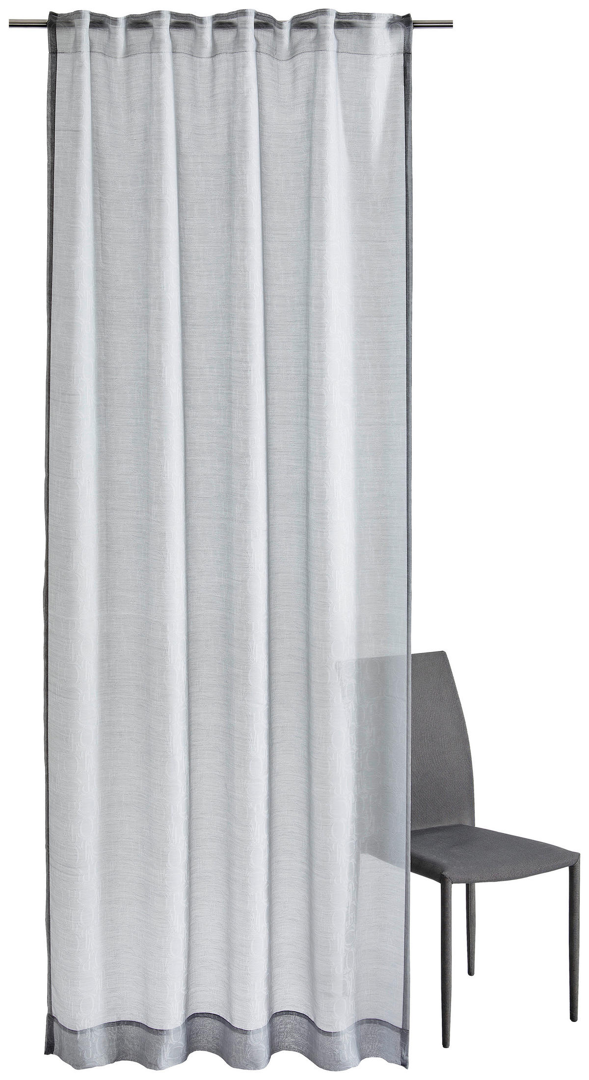 FERTIGVORHANG  transparent   130/250 cm  - Grau, Basics, Textil (130/250cm) - Joop!